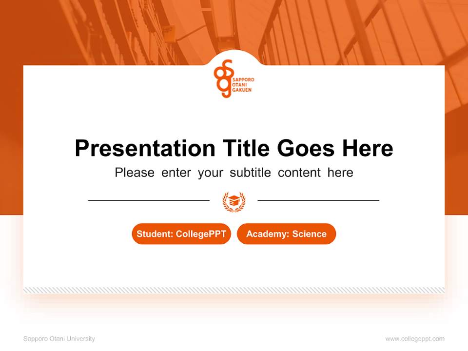 Sapporo Otani University National Scholarship Defense PPT Template4:3 ratio PPT effect preview image4