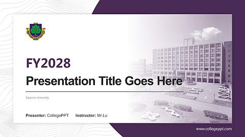 Sapporo University Academic Presentation/Research Findings Report PPT Template