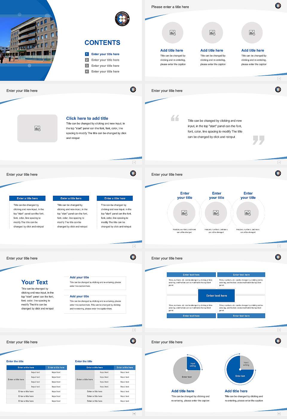 Sanno University Course/Courseware Creation PPT Template16:9 ratio PPT effect preview image2