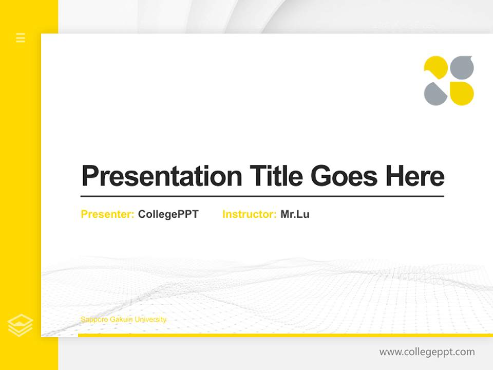 Sapporo Gakuin University Thesis Proposal/Graduation Defense PPT Template4:3 ratio PPT effect preview image5
