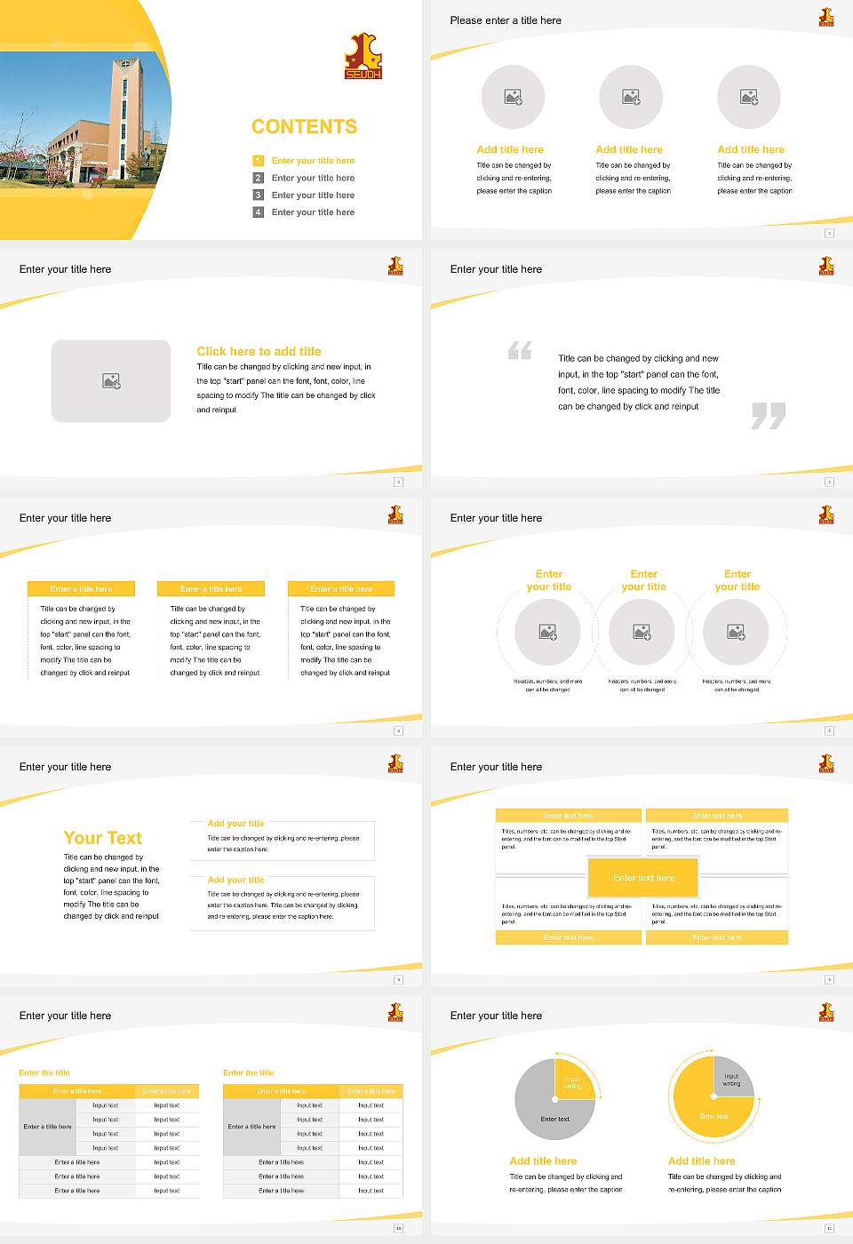 Seijoh University Course/Courseware Creation PPT Template16:9 ratio PPT effect preview image2