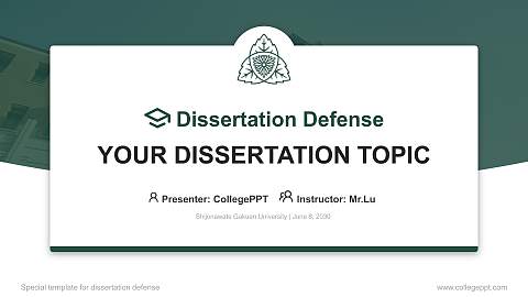 Shijonawate Gakuen University Graduation Thesis Defense PPT Template