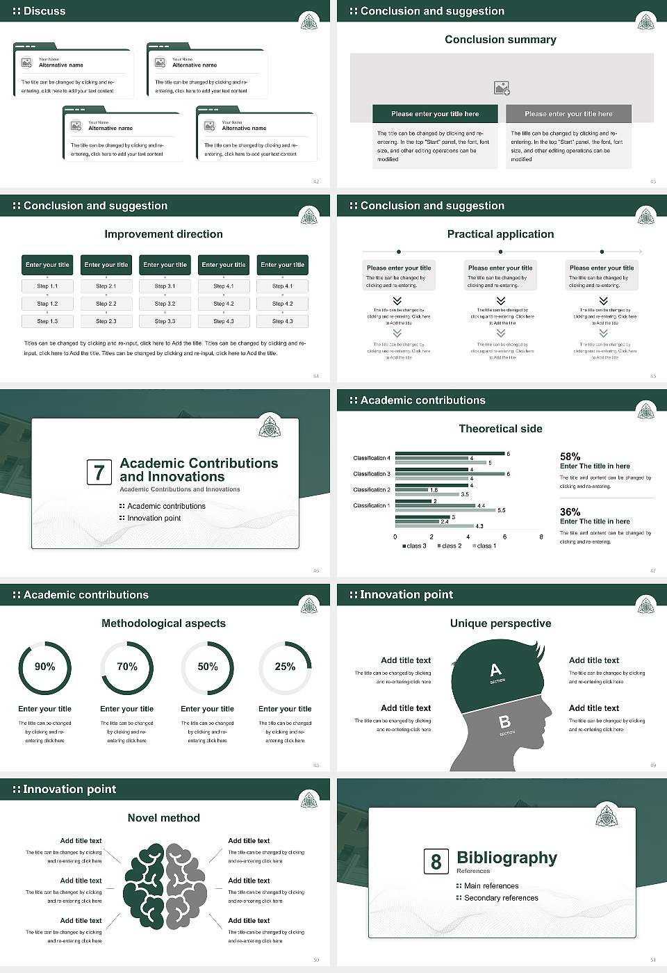 Shijonawate Gakuen University Graduation Thesis Defense PPT Template16:9 ratio PPT effect preview image6