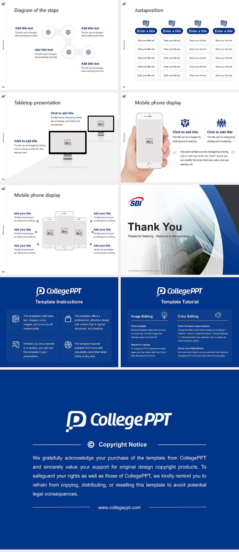 SBI Graduate School Competition/Entrepreneurship Contest PPT Template4:3 ratio PPT effect preview image9