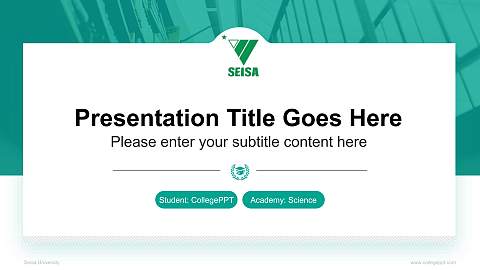 Seisa University National Scholarship Defense PPT Template