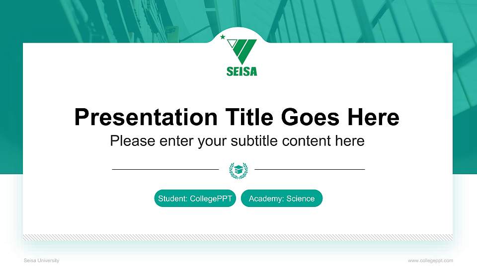 Seisa University National Scholarship Defense PPT Template16:9 ratio PPT effect preview image