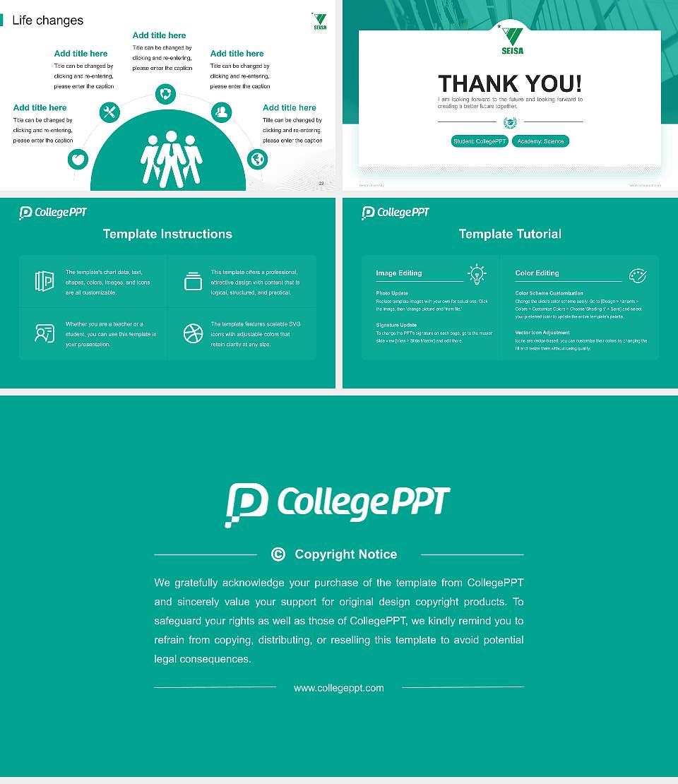 Seisa University National Scholarship Defense PPT Template16:9 ratio PPT effect preview image4