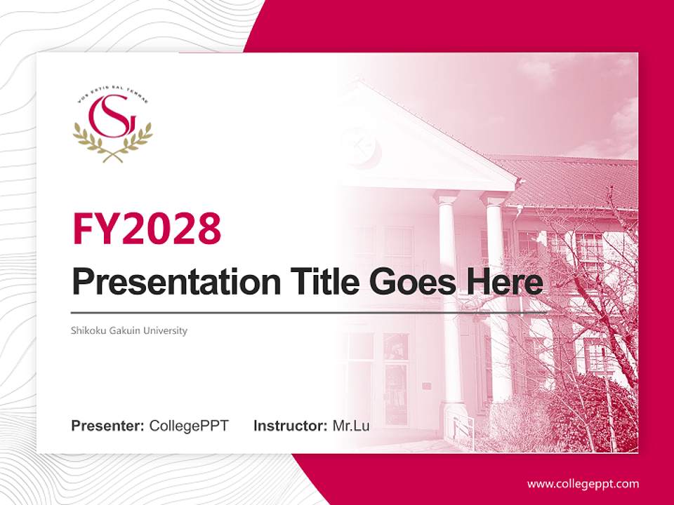 Shikoku Gakuin University Academic Presentation/Research Findings Report PPT Template4:3 ratio PPT effect preview image5