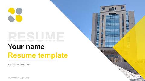 Sapporo Gakuin University Resume PPT Template