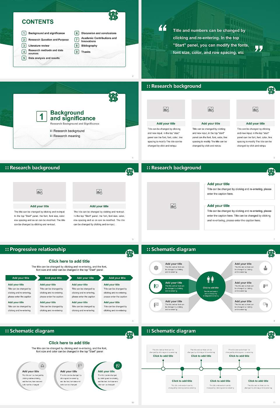 Seinan Gakuin University Graduation Thesis Defense PPT Template16:9 ratio PPT effect preview image2