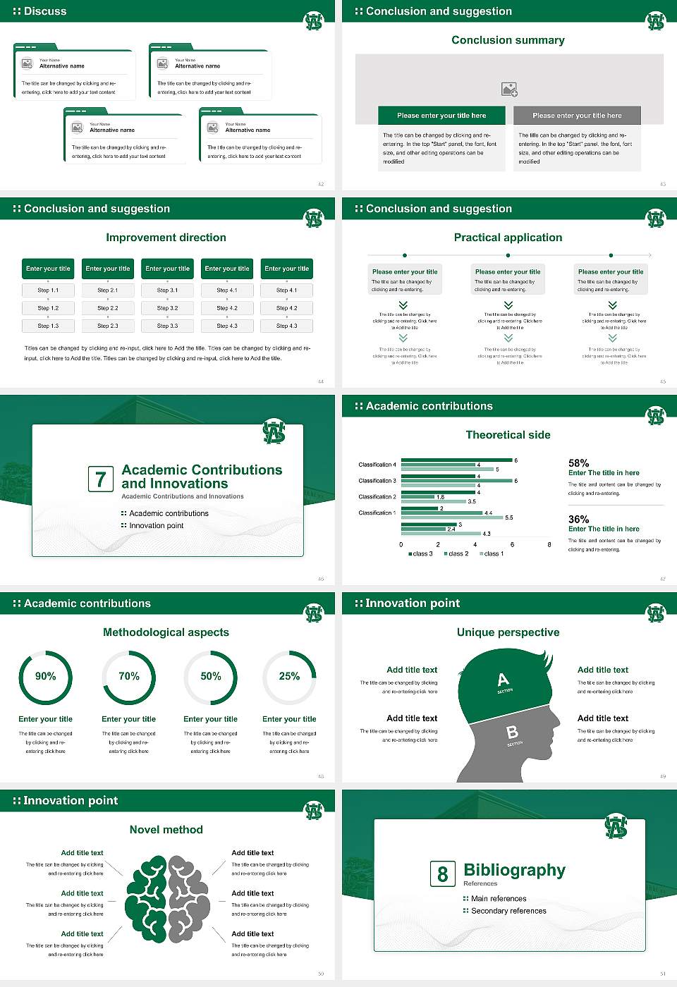 Seinan Gakuin University Graduation Thesis Defense PPT Template16:9 ratio PPT effect preview image6