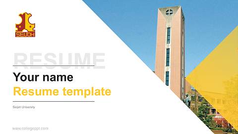 Seijoh University Resume PPT Template