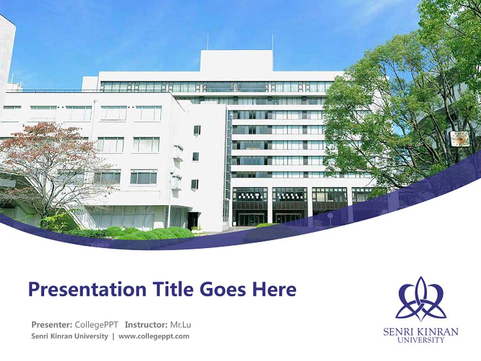 Senri Kinran University Course/Courseware Creation PPT Template4:3 ratio PPT effect preview image5