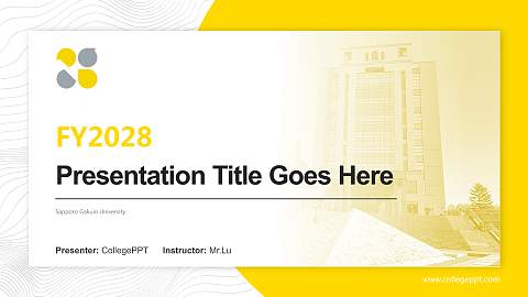 Sapporo Gakuin University Academic Presentation/Research Findings Report PPT Template