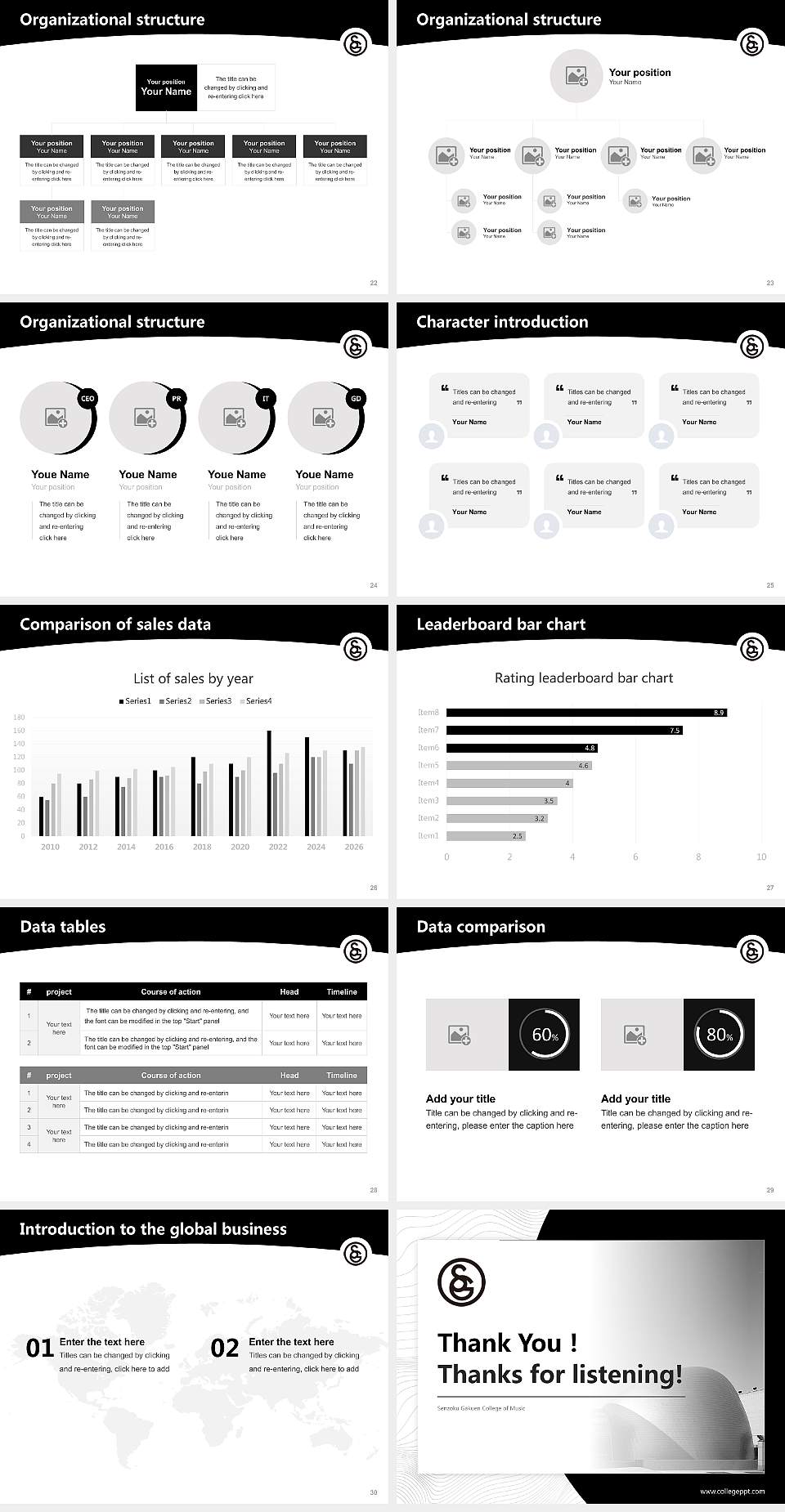 Senzoku Gakuen College of Music Academic Presentation/Research Findings Report PPT Template4:3 ratio PPT effect preview image4