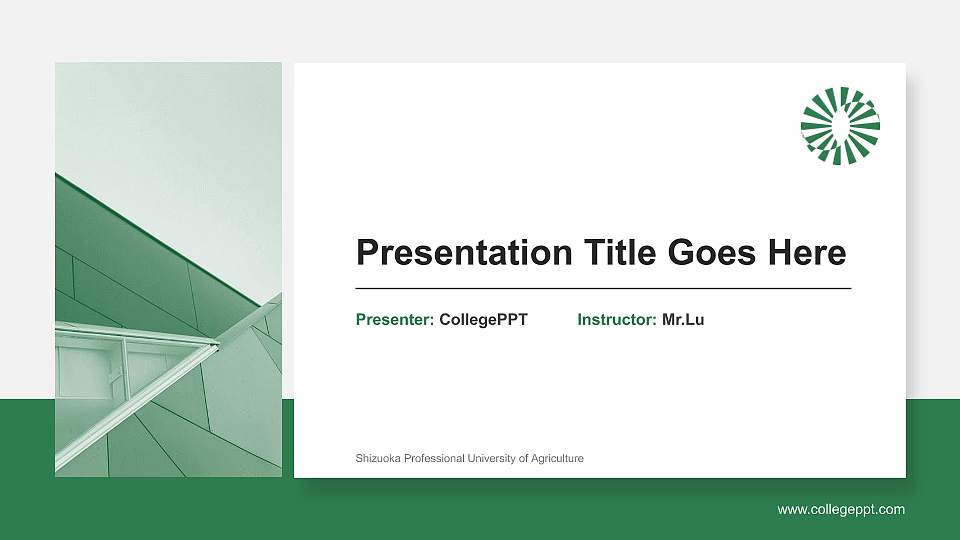 Shizuoka Professional University of Agriculture General PPT Template16:9 ratio PPT effect preview image