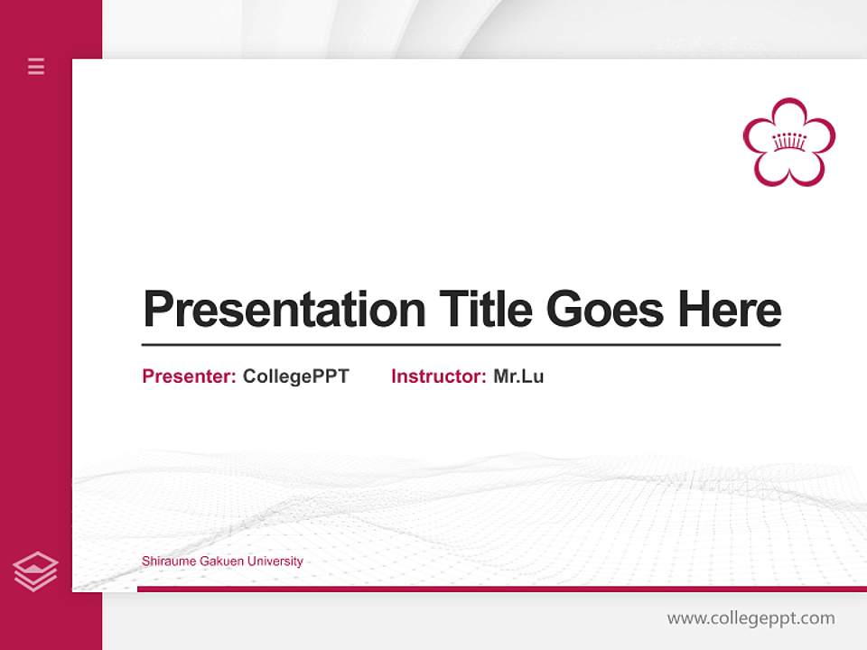 Shiraume Gakuen University Thesis Proposal/Graduation Defense PPT Template4:3 ratio PPT effect preview image5