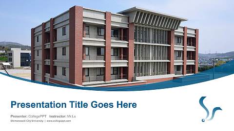 Shimonoseki City University Course/Courseware Creation PPT Template