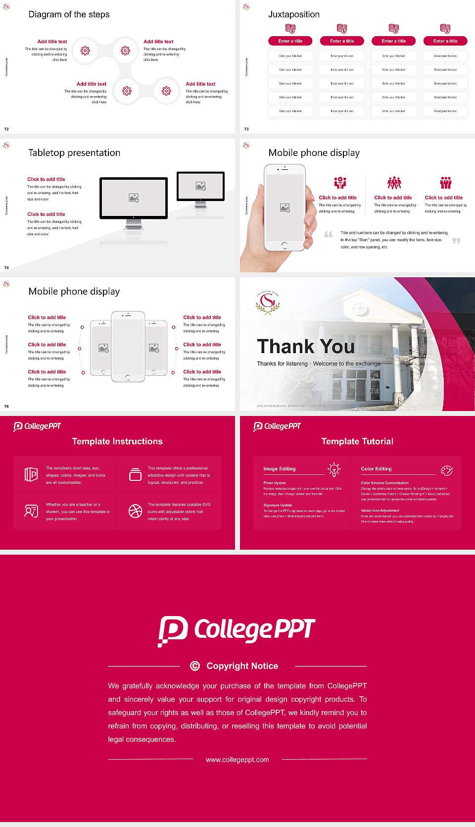 Shikoku Gakuin University Competition/Entrepreneurship Contest PPT Template16:9 ratio PPT effect preview image9