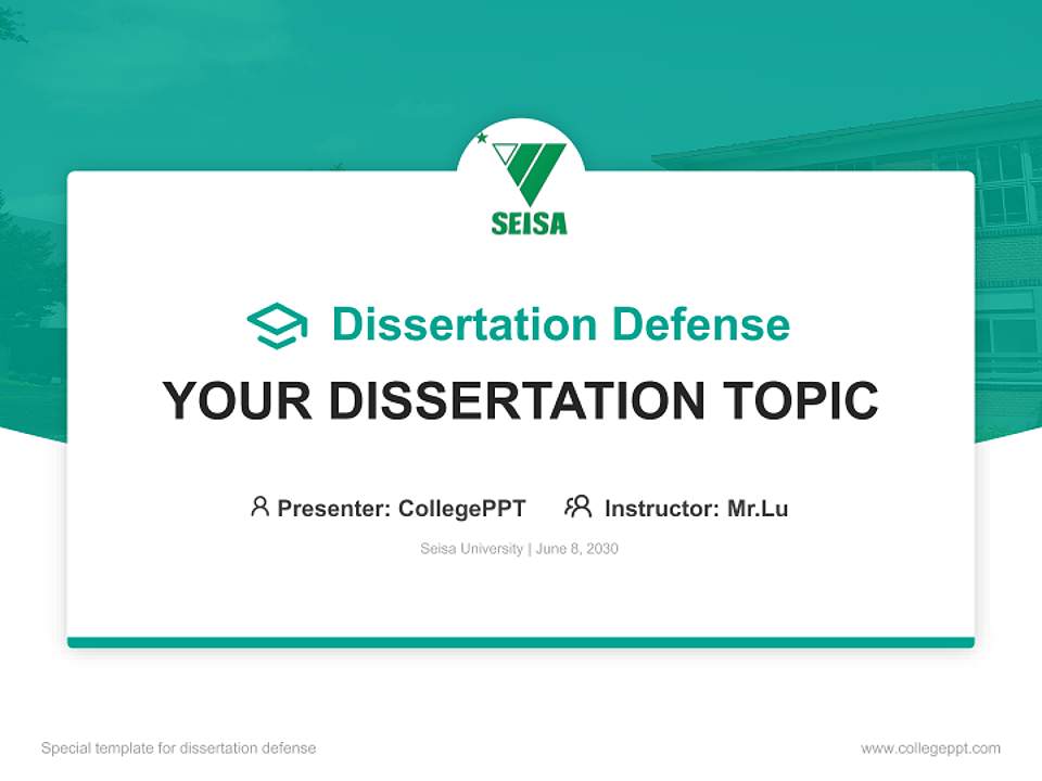 Seisa University Graduation Thesis Defense PPT Template4:3 ratio PPT effect preview image7