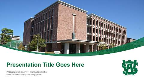 Seinan Gakuin University Course/Courseware Creation PPT Template