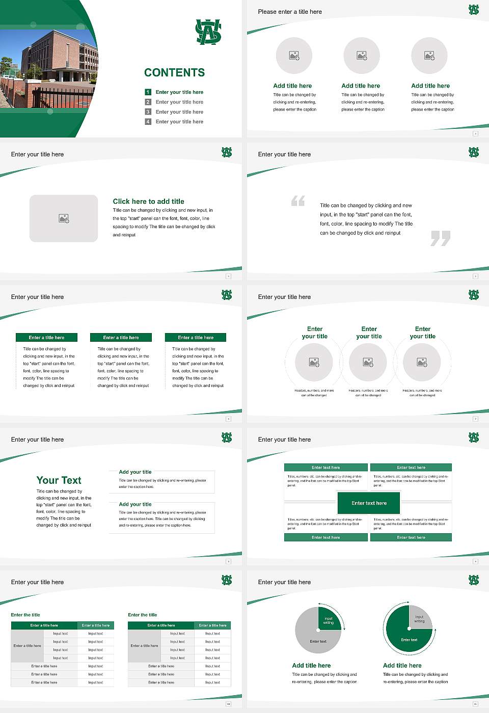 Seinan Gakuin University Course/Courseware Creation PPT Template16:9 ratio PPT effect preview image2