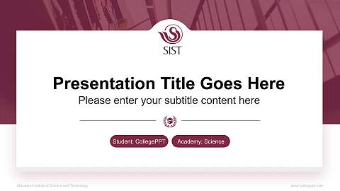 Shizuoka Institute of Science and Technology National Scholarship Defense PPT Template