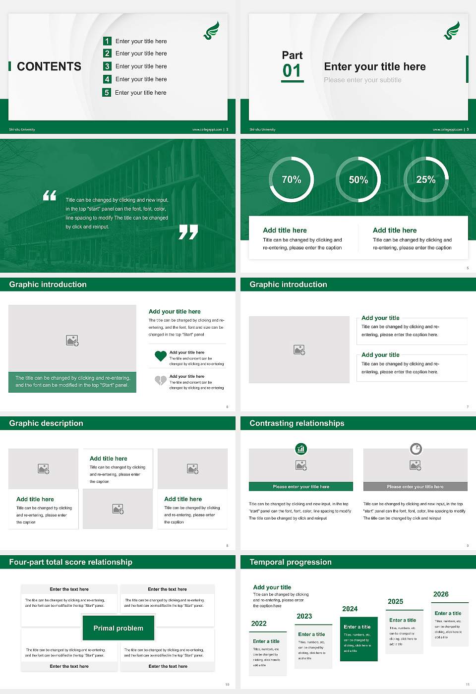 Shinshu University Thesis Proposal/Graduation Defense PPT Template16:9 ratio PPT effect preview image2