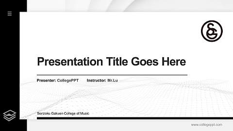 Senzoku Gakuen College of Music Thesis Proposal/Graduation Defense PPT Template
