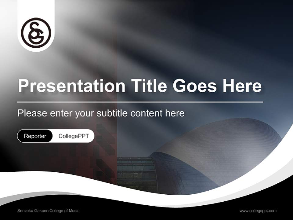 Senzoku Gakuen College of Music Lecture Sharing and Networking Event PPT Template4:3 ratio PPT effect preview image4