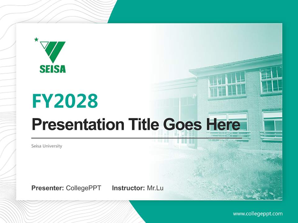 Seisa University Academic Presentation/Research Findings Report PPT Template4:3 ratio PPT effect preview image5