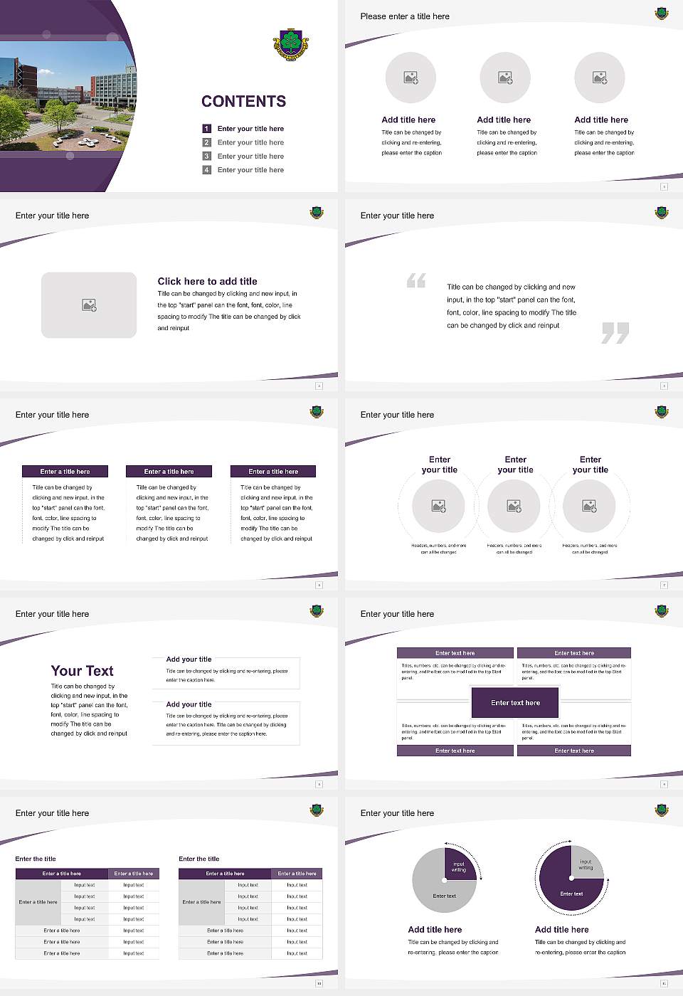 Sapporo University Course/Courseware Creation PPT Template16:9 ratio PPT effect preview image2