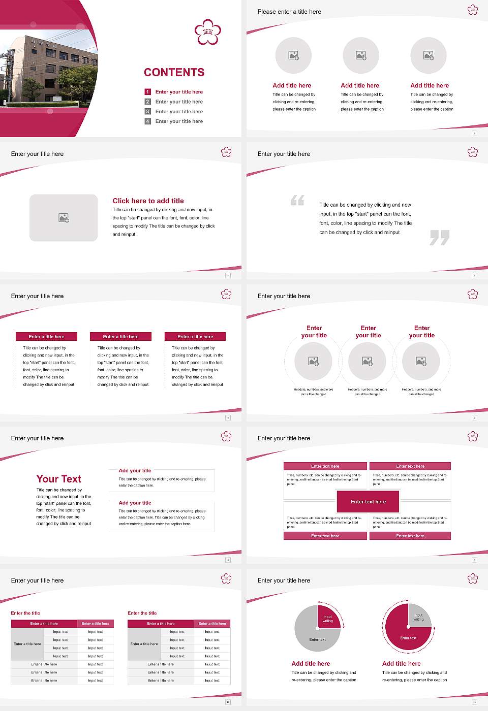 Shiraume Gakuen University Course/Courseware Creation PPT Template16:9 ratio PPT effect preview image2