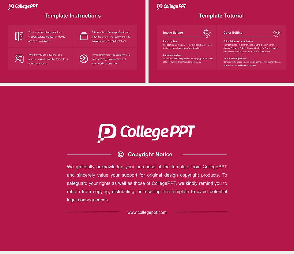 Shiraume Gakuen University Course/Courseware Creation PPT Template16:9 ratio PPT effect preview image5