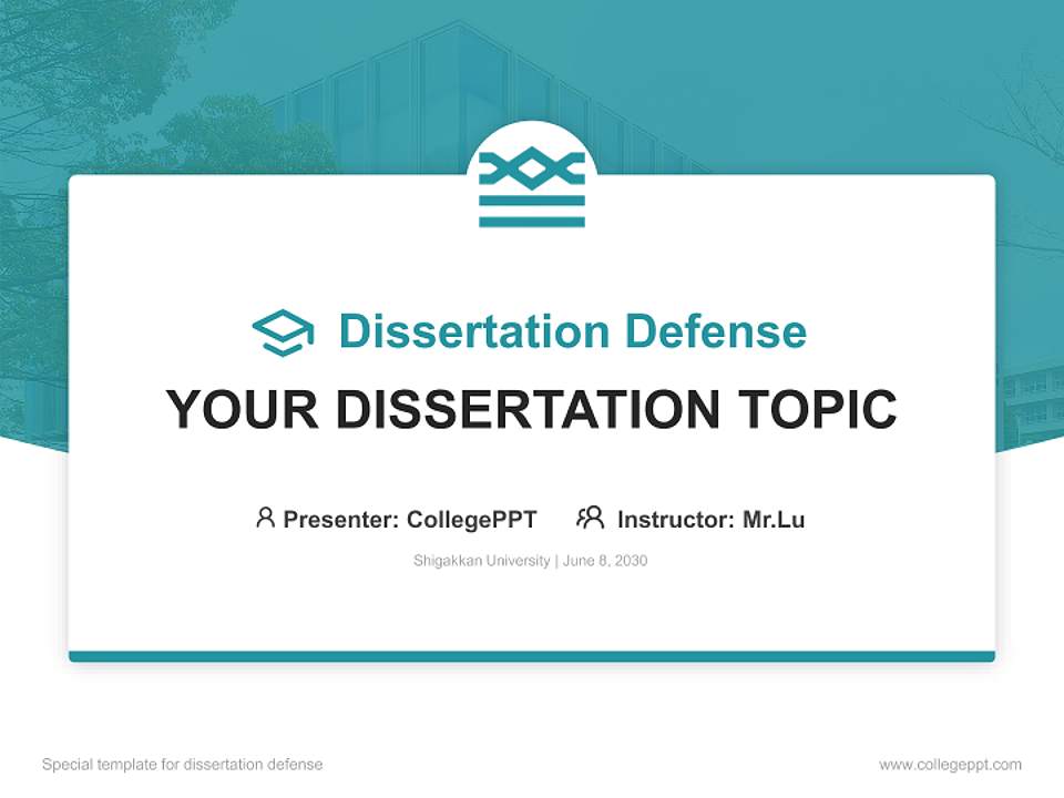 Shigakkan University Graduation Thesis Defense PPT Template4:3 ratio PPT effect preview image7