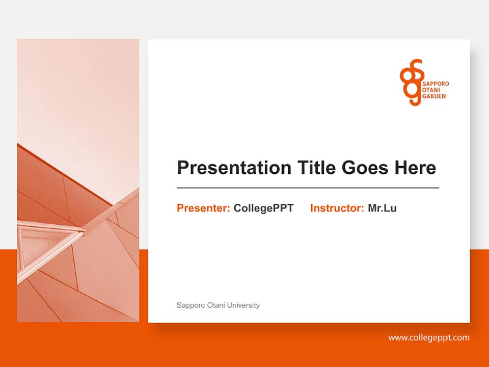 Sapporo Otani University General PPT Template4:3 ratio PPT effect preview image6