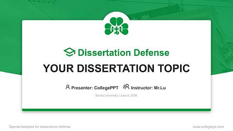 Sendai University Graduation Thesis Defense PPT Template