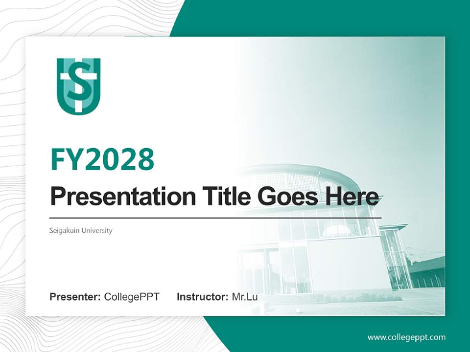 Seigakuin University Academic Presentation/Research Findings Report PPT Template4:3 ratio PPT effect preview image5