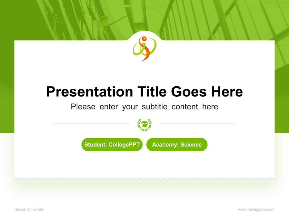 Seiwa University National Scholarship Defense PPT Template4:3 ratio PPT effect preview image4