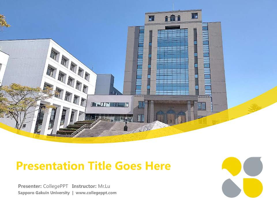 Sapporo Gakuin University Course/Courseware Creation PPT Template4:3 ratio PPT effect preview image5
