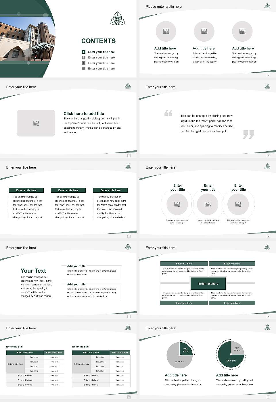 Shijonawate Gakuen University Course/Courseware Creation PPT Template16:9 ratio PPT effect preview image2