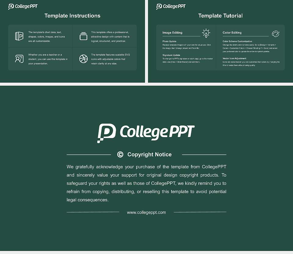 Shijonawate Gakuen University Course/Courseware Creation PPT Template16:9 ratio PPT effect preview image5