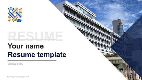 Shimane University Resume PPT Template