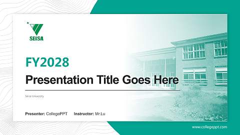 Seisa University Academic Presentation/Research Findings Report PPT Template