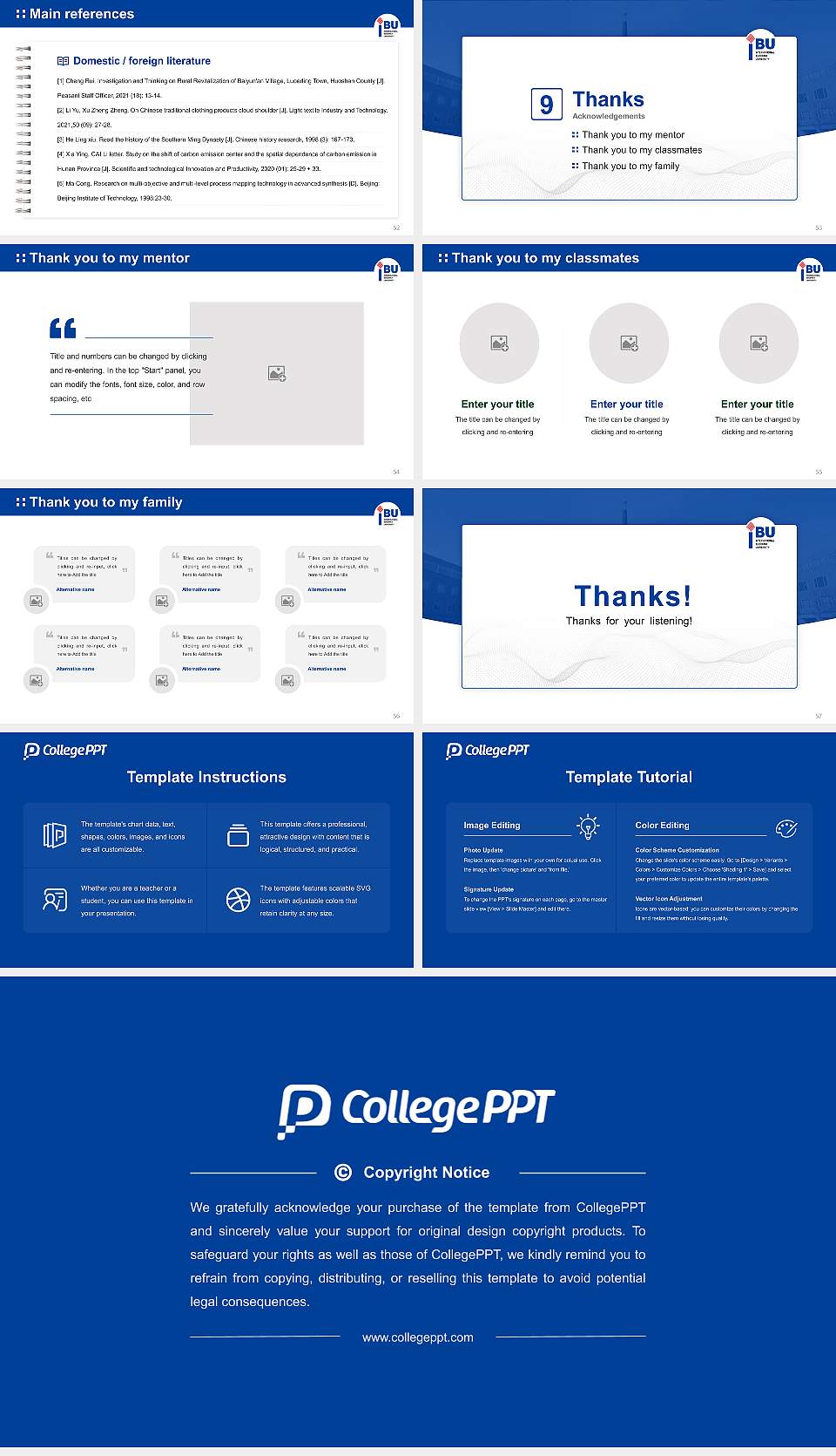 Shitennoji University Graduation Thesis Defense PPT Template16:9 ratio PPT effect preview image7