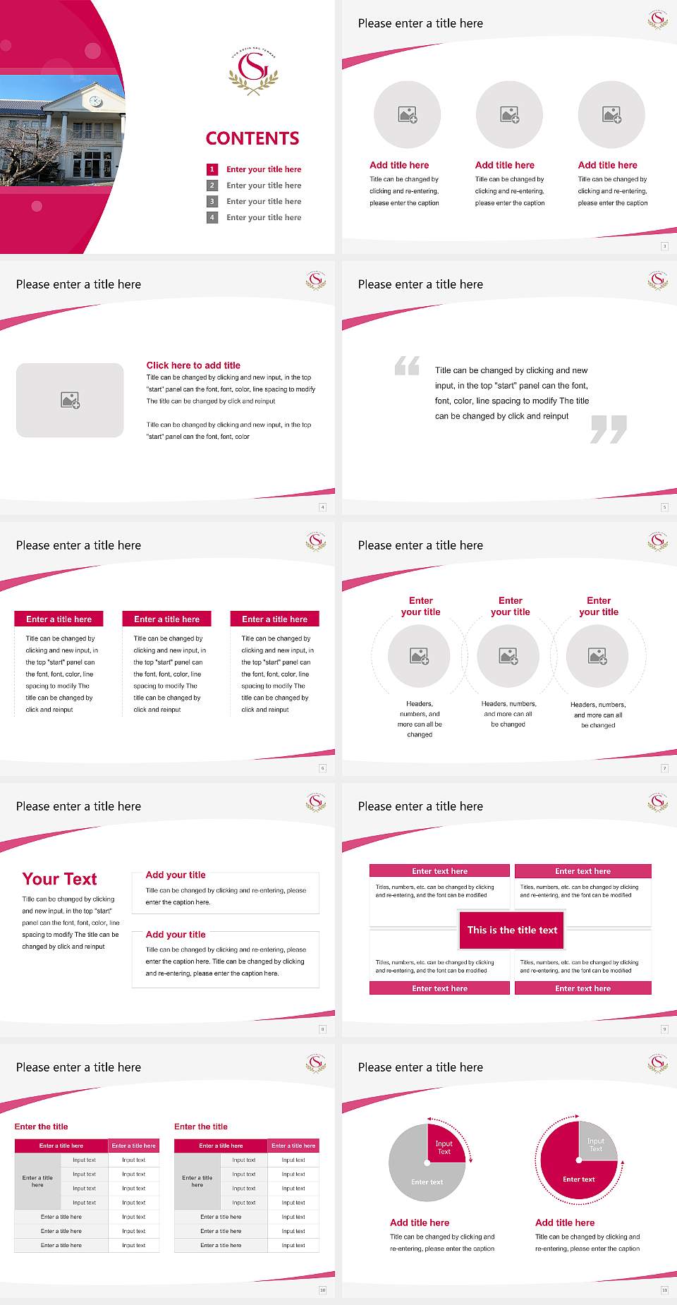 Shikoku Gakuin University Course/Courseware Creation PPT Template4:3 ratio PPT effect preview image2