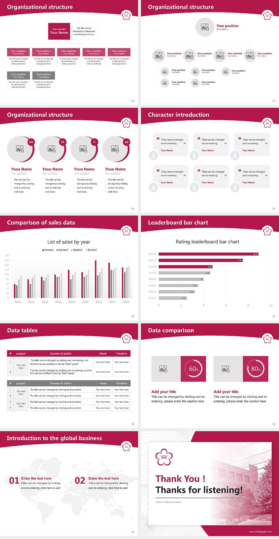 Shiraume Gakuen University Academic Presentation/Research Findings Report PPT Template4:3 ratio PPT effect preview image4