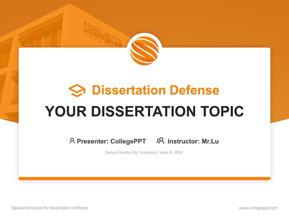 Sanyo-Onoda City University Graduation Thesis Defense PPT Template4:3 ratio PPT effect preview image7