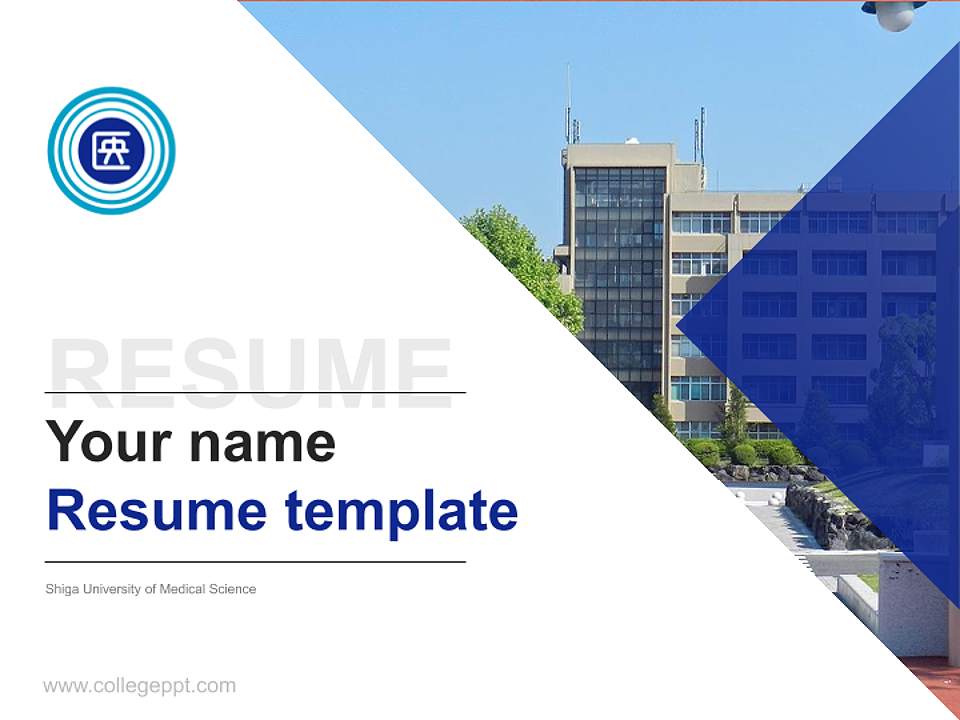 Shiga University of Medical Science Resume PPT Template4:3 ratio PPT effect preview image5