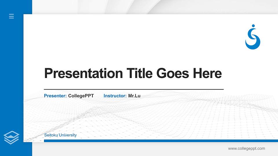 Seitoku University Thesis Proposal/Graduation Defense PPT Template16:9 ratio PPT effect preview image